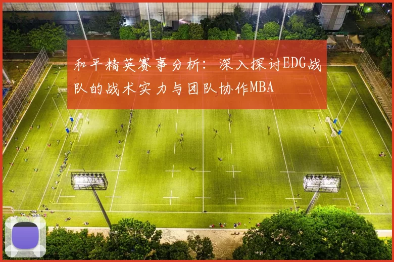 和平精英赛事分析：深入探讨EDG战队的战术实力与团队协作MBA